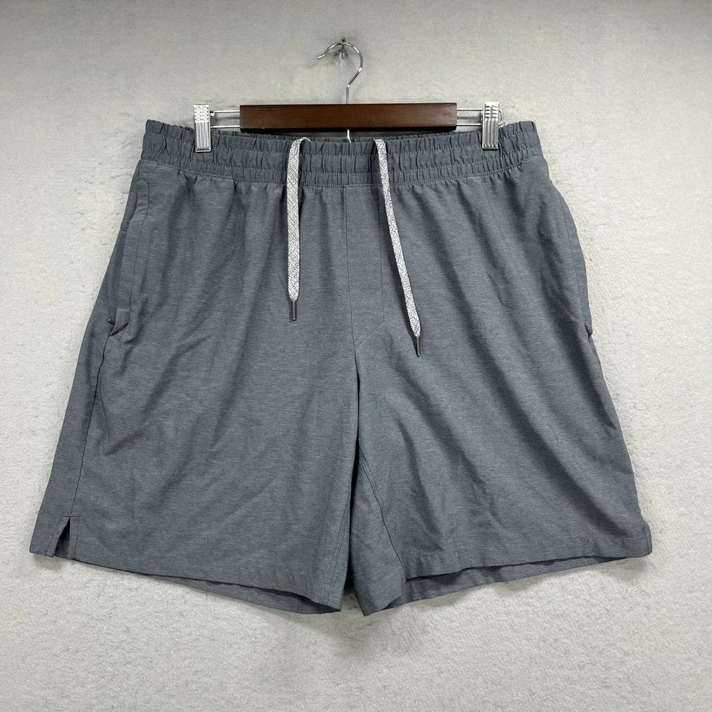 All in Motion Athletic Shorts Mens L Gray Stretch Active Gym Workout Training